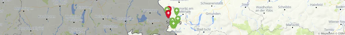 Kartenansicht für Apotheken-Notdienste in der Nähe von Lamprechtshausen (Salzburg-Umgebung, Salzburg)
